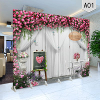 Modern Folding Screen Partition Of Flowers And More