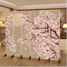 Cherry Blossoms Folding Screen Partition