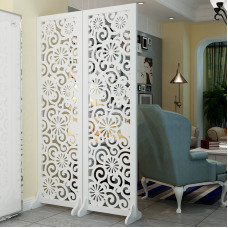 Minimalist Modern Screen Partition Lobby Fold Screen Carved Cloud Flower Hollow Office Partition