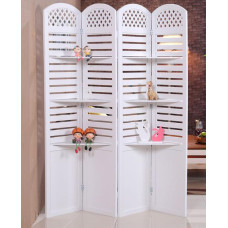 Carved Hollow Screen Folding Partition With Shelves Carved Hollow Screen Folding Partition With Shelves