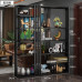 Chinese Style Living Room Divider Wall Shelf Partition Screen Wood Decorative Grids Seats Chinese Style Living Room Divider Wall Shelf Partition Screen Wood Decorative Grids Seats