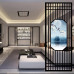 New Chinese Style Iron Divider Screen Room Entrance Door Shield Vestibule Stainless Steel Office Dining Room Decoration Luxury New Chinese Style Iron Divider Screen Room Entrance Door Shield Vestibule Stainless Steel Office Dining Room Decoration Luxury