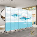 Folding Screen Divider Home Kids Room Fabric Carton Background Wall