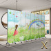 Folding Screen Divider Home Kids Room Fabric Carton Background Wall