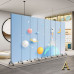 Folding Screen Divider Home Kids Room Fabric Carton Background Wall