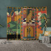 American Retro Foldable Screen Divider for Entryway of Living Room