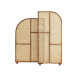 Japanese Wooden Bamboo Screen Combination for Small Living Rooms Creative Separator Wall Movable Chinese Zen Design Screen