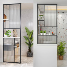 Modern Minimalistic Iron Screen Wall Shelf With Sink Divider For Luxury Styled Foyer Hallway Modern Minimalistic Iron Screen Wall Shelf With Sink Divider For Luxury Styled Foyer Hallway
