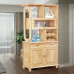 Chinese Double Sided Solid Wood Cabinet for Hallway entrance