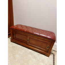 American Solid Wood Leather Bench Shoe Cabinet American Solid Wood Leather Bench Shoe Cabinet