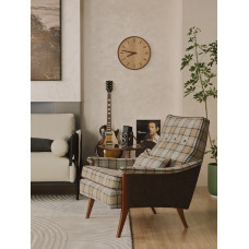 Single Sofa Tiger Chair Fabric Upholstery Casual Chair American Style Comfortable Plaid Retro Real Wood Armchair Single Sofa Tiger Chair Fabric Upholstery Casual Chair American Style Comfortable Plaid Retro Real Wood Armchair