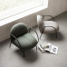 Small Size Milk Tea Cafe and Minimalistic Scandinavian Designer Single Sofa Chair for Cozy Casual Living Small Size Milk Tea Cafe and Minimalistic Scandinavian Designer Single Sofa Chair for Cozy Casual Living