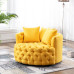 American Light Luxury Linen Fabric Button Single Person Sofa Italian Simple Living Room Rotatable Round Lazy Sofa Chair American Light Luxury Linen Fabric Button Single Person Sofa Italian Simple Living Room Rotatable Round Lazy Sofa Chair