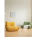 Togo Original Remake Italian Minimalistic Velvet Cushioned Sofa Chair for the Lazy Single Person