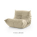 Togo Original Remake Italian Minimalistic Velvet Cushioned Sofa Chair for the Lazy Single Person