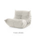 Togo Original Remake Italian Minimalistic Velvet Cushioned Sofa Chair for the Lazy Single Person