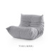Togo Original Remake Italian Minimalistic Velvet Cushioned Sofa Chair for the Lazy Single Person