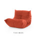 Togo Original Remake Italian Minimalistic Velvet Cushioned Sofa Chair for the Lazy Single Person