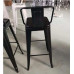 Vintage Industrial Style Iron Chairs for Cafe Tea Coffee Shop Tables and Chairs Hot Pot Metal Backrest Chairs Casual Seats