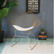 European Iron Art Sofa Chair Casual Outdoor Metal Designer Dining Chair Simple Creative Back Chair Hollow Iron Net Chair