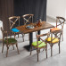 Vintage Dining Chairs Modern Iron Metal Backrest for Home BBQ Restaurant Hot Pot Cafe Tables and Chairs Vintage Dining Chairs Modern Iron Metal Backrest for Home BBQ Restaurant Hot Pot Cafe Tables and Chairs