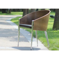 King Costes Coffee Chair In PU Leather With Electroplating Legs King Costes Coffee Chair In PU Leather With Electroplating Legs