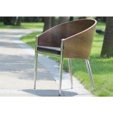 King Costes Coffee Chair In PU Leather With Electroplating Legs King Costes Coffee Chair In PU Leather With Electroplating Legs