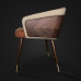 Modern Leisure Scandinavian Dining Room Wood Chair with Leather Upholstered Backrest for Home Creative Minimalism