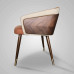Modern Leisure Scandinavian Dining Room Wood Chair with Leather Upholstered Backrest for Home Creative Minimalism