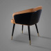 Modern Leisure Scandinavian Dining Room Wood Chair with Leather Upholstered Backrest for Home Creative Minimalism