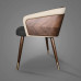 Modern Leisure Scandinavian Dining Room Wood Chair with Leather Upholstered Backrest for Home Creative Minimalism