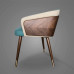 Modern Leisure Scandinavian Dining Room Wood Chair with Leather Upholstered Backrest for Home Creative Minimalism