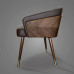 Modern Leisure Scandinavian Dining Room Wood Chair with Leather Upholstered Backrest for Home Creative Minimalism