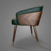 Modern Leisure Scandinavian Dining Room Wood Chair with Leather Upholstered Backrest for Home Creative Minimalism
