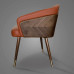 Modern Leisure Scandinavian Dining Room Wood Chair with Leather Upholstered Backrest for Home Creative Minimalism