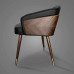 Modern Leisure Scandinavian Dining Room Wood Chair with Leather Upholstered Backrest for Home Creative Minimalism