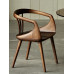 Black Walnut Solid Wood Round Chair New Chinese Tea Chair Nordic Designer Chair Modern Minimalist Backrest Chair Home Use Black Walnut Solid Wood Round Chair New Chinese Tea Chair Nordic Designer Chair Modern Minimalist Backrest Chair Home Use