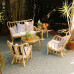 Fujisa Natural Rattan Japanese Sunroom Rattan Weave Courtyard SofaSet Indonesian Single Person Casual Hostel Rattan Chair