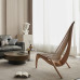 Scandinavian Solid Wood Sailboat Chair Art Creative Bed and Breakfast Reception Relaxed Sofa Chair Recliner Upright Piano Chair