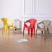 Outdoor Plastic Chair Stackable Armrest Chair Plus Thick Bench Home Leisure Dining Chair Snack Chair