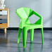 Outdoor Plastic Chair Stackable Armrest Chair Plus Thick Bench Home Leisure Dining Chair Snack Chair