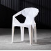 Outdoor Plastic Chair Stackable Armrest Chair Plus Thick Bench Home Leisure Dining Chair Snack Chair