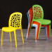 Household Luxury Dining Chair Plastic Backrest Chair Thick Simple Modern Art Nordic Hollow Stool Creative Casual