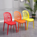 Household Luxury Dining Chair Plastic Backrest Chair Thick Simple Modern Art Nordic Hollow Stool Creative Casual