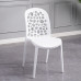 Household Luxury Dining Chair Plastic Backrest Chair Thick Simple Modern Art Nordic Hollow Stool Creative Casual
