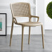 Nordic Plastic Chair Armrest Modern Simple Economical Indoor Outdoor Extra Thick Adult Dining Chair