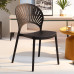 Modern Plastic Dining Chairs with Creative Hollow Back Nordic Shell Style Modern Plastic Dining Chairs with Creative Hollow Back Nordic Shell Style