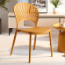 Modern Plastic Dining Chairs with Creative Hollow Back Nordic Shell Style Modern Plastic Dining Chairs with Creative Hollow Back Nordic Shell Style