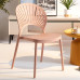 Modern Plastic Dining Chairs with Creative Hollow Back Nordic Shell Style Modern Plastic Dining Chairs with Creative Hollow Back Nordic Shell Style