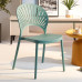 Modern Plastic Dining Chairs with Creative Hollow Back Nordic Shell Style Modern Plastic Dining Chairs with Creative Hollow Back Nordic Shell Style